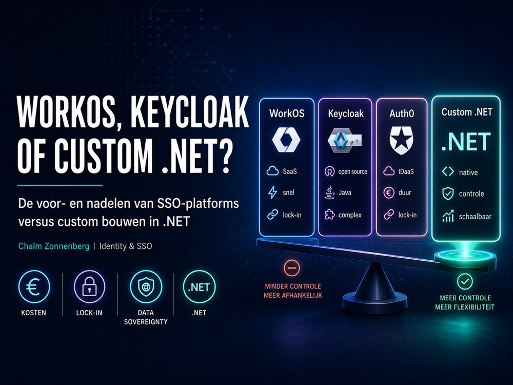 Vergelijking van SSO-platforms WorkOS, Keycloak en Auth0 versus custom bouwen in .NET voor een enterprise SaaS